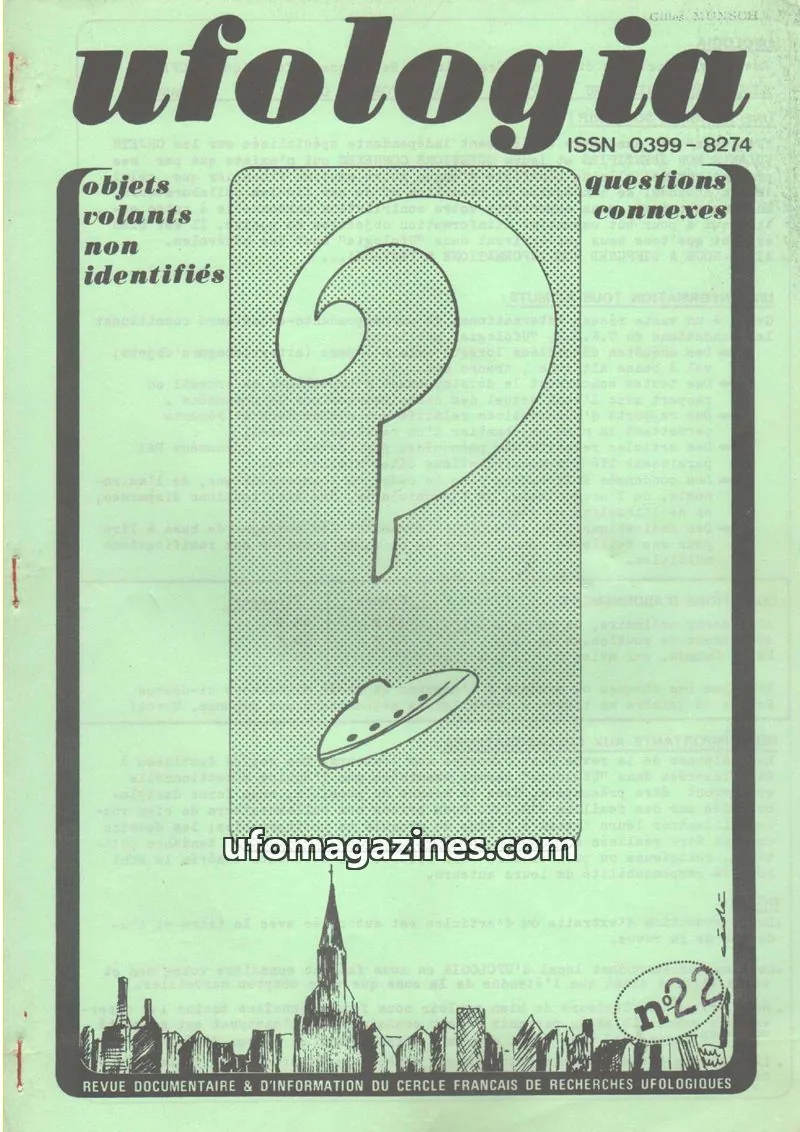 Cover of Ufologia issue 22: ufologia