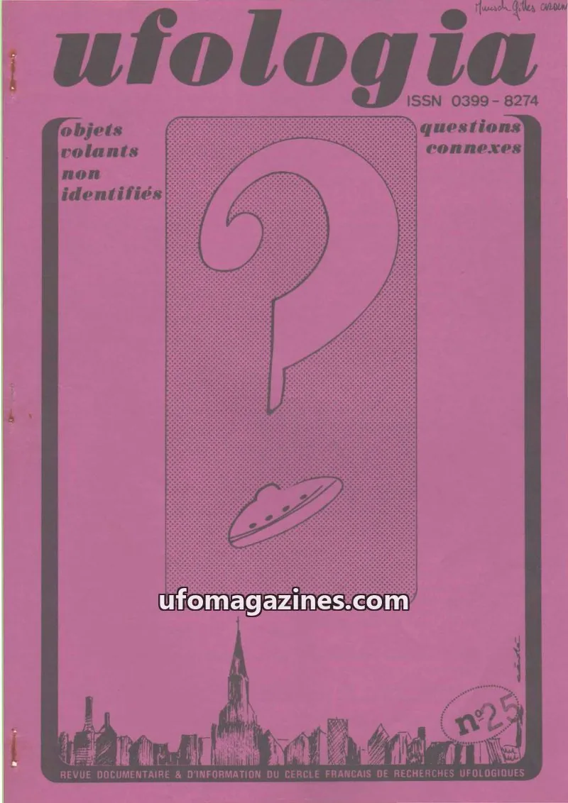 Cover of Ufologia issue 25: ufologia