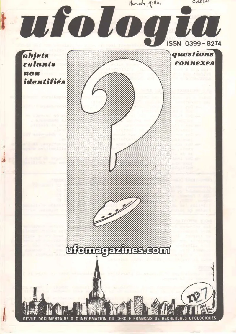 Cover of Ufologia issue N° 27: ufologia