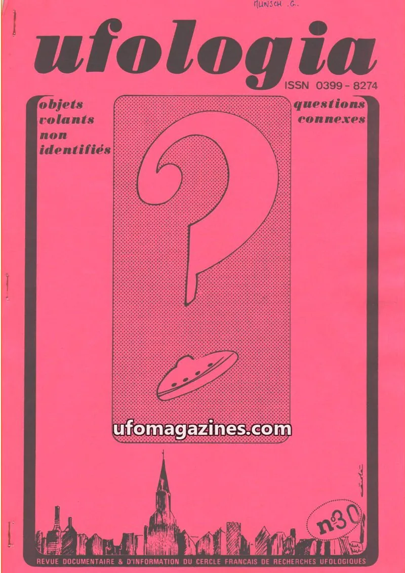 Cover of Ufologia issue 30: ufologia