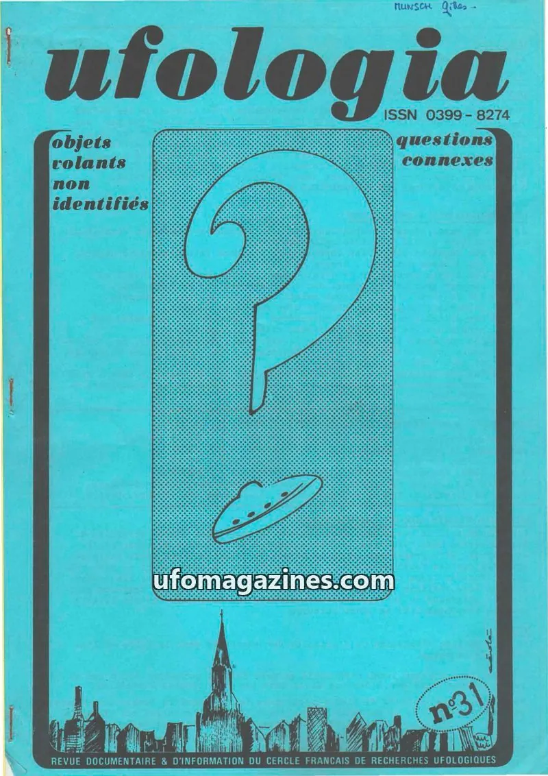 Cover of Ufologia issue 31: ufologia