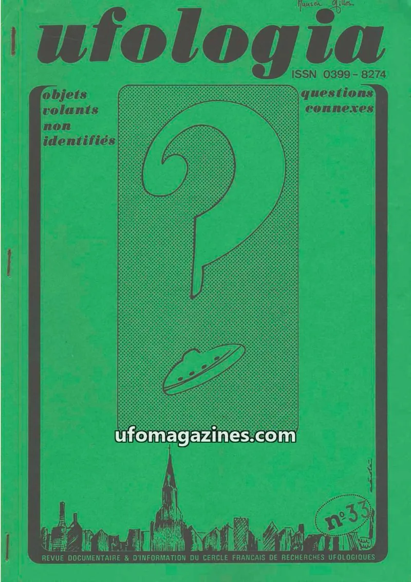 Cover of Ufologia issue 33: Ufologia