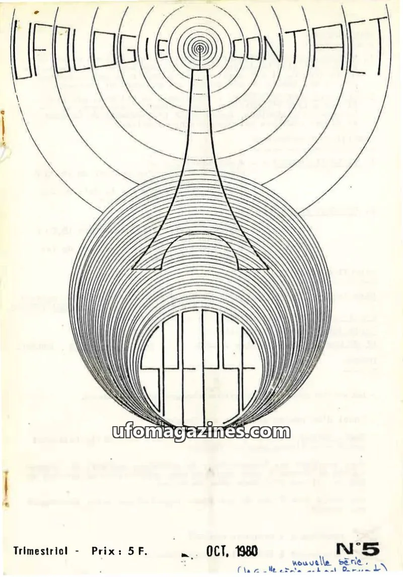 Cover of SPEPSE issue N°5: UFOLOGIE CONTACT