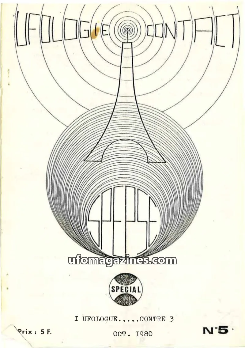 Cover of SPEPSE issue N°5: UFOLOGIE CONTACT