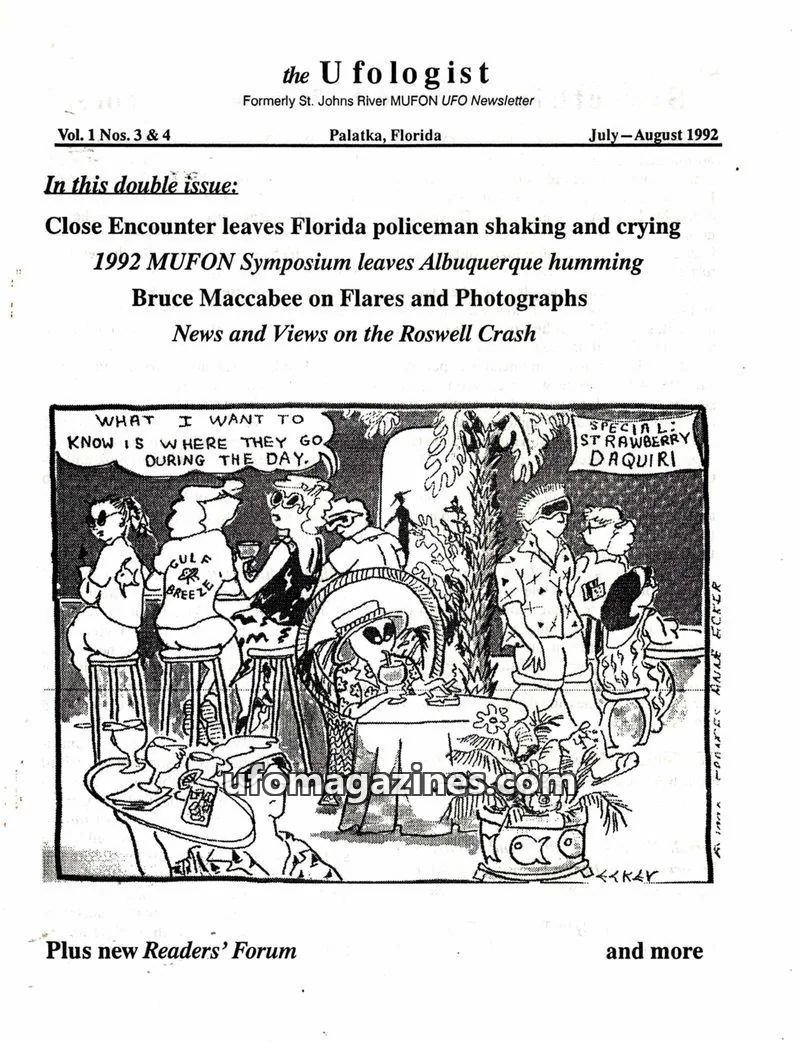 Cover of Ufologist, The (Terrell Ecker) issue Vol. 1 Nos. 3 & 4: the Ufologist