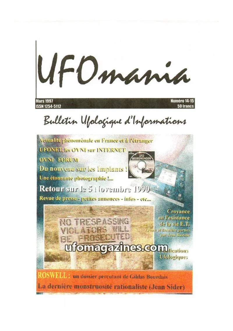 Cover of UFOmania issue 14-15: UFOmania