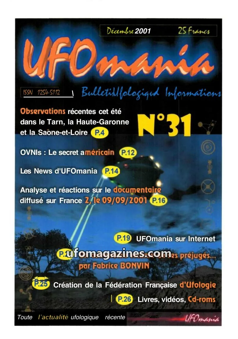Cover of UFOmania issue 31: UFOmania