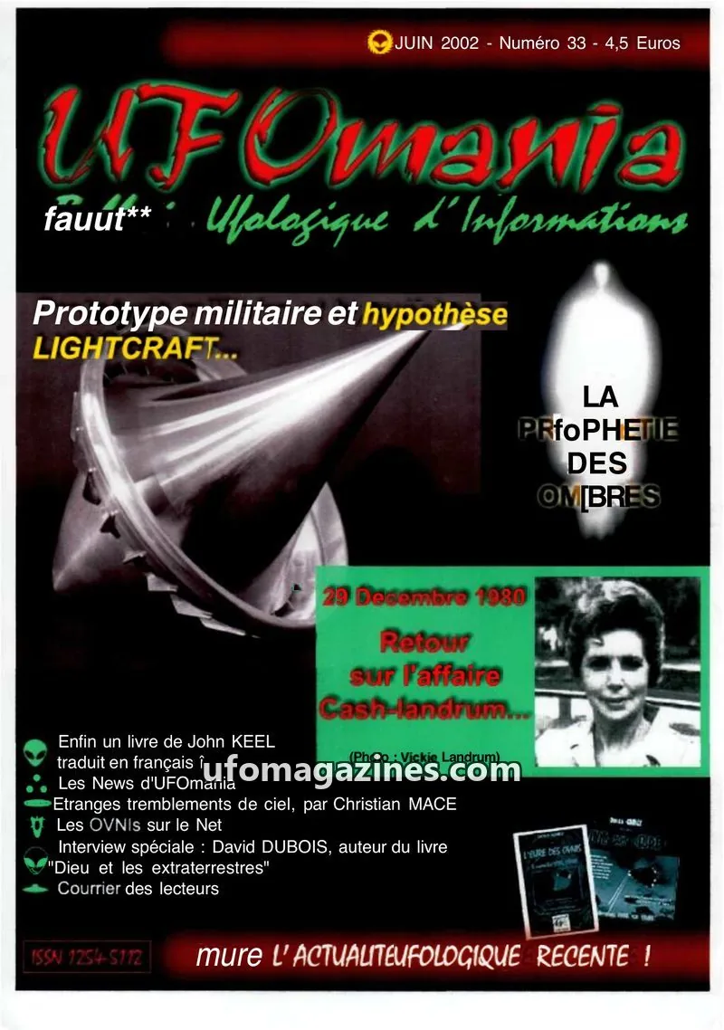 Cover of UFOmania issue 33: UFOmania