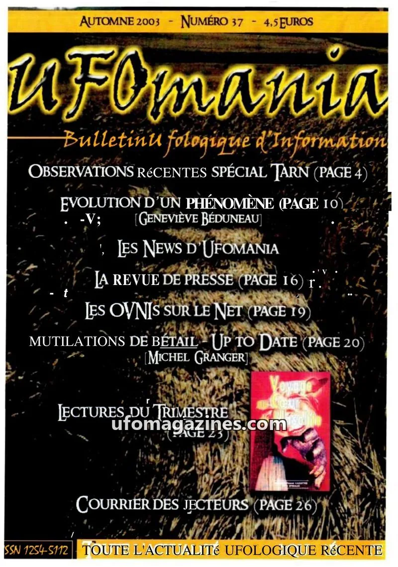 Cover of UFOmania issue 37: UFOmAnia