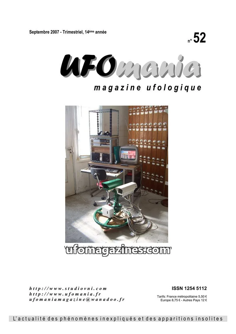 Cover of UFOmania issue 52: UFOmania magazine ufologique