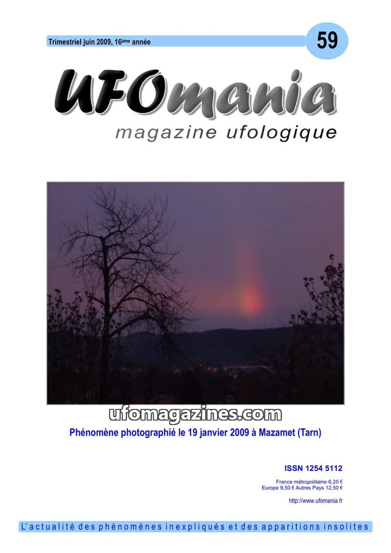 Cover of UFOmania issue 59: UFOmania