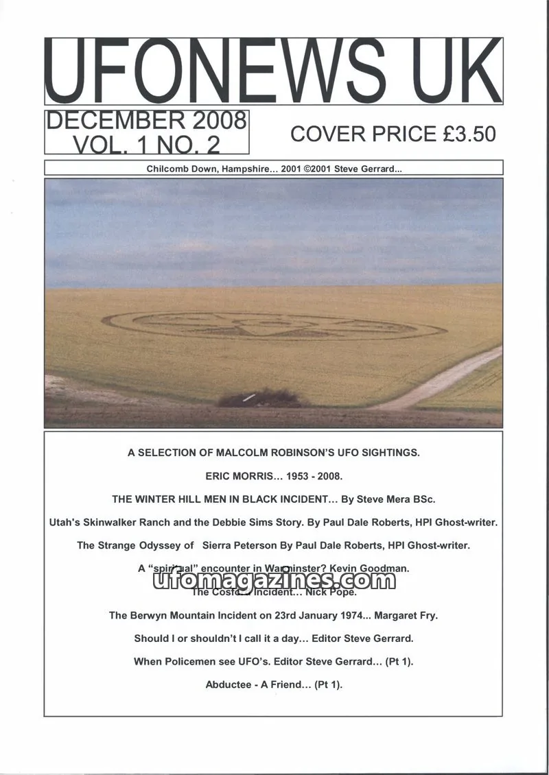 Cover of UFONEWS UK (Steve Gerrard) issue VOL. 1 NO. 2: UFONEWS UK