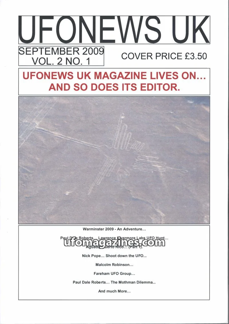 Cover of UFONEWS UK (Steve Gerrard) issue VOL. 2 NO. 1: UFONEWS UK