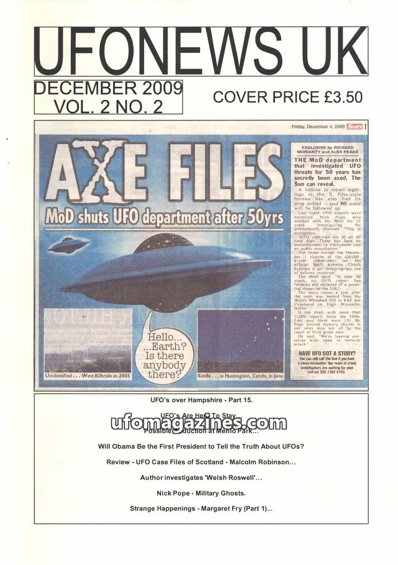 Cover of UFONEWS UK (Steve Gerrard) issue VOL. 2 NO. 2: UFONEWS UK