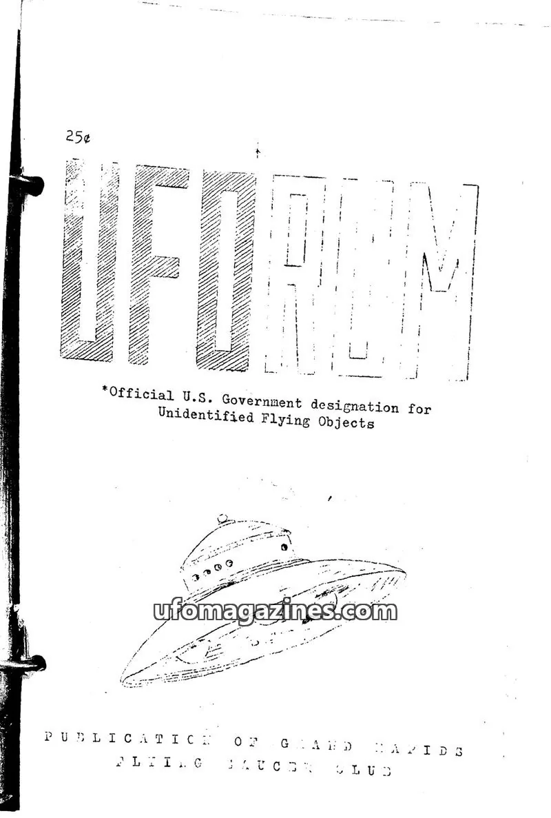 Cover of UFORUM (1950s) issue 1: UFOrum