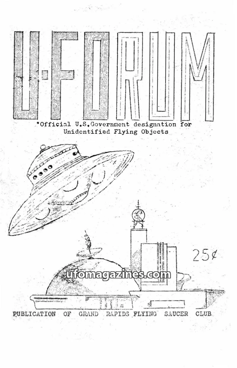 Cover of UFORUM (1950s) issue SIX: UFOrum