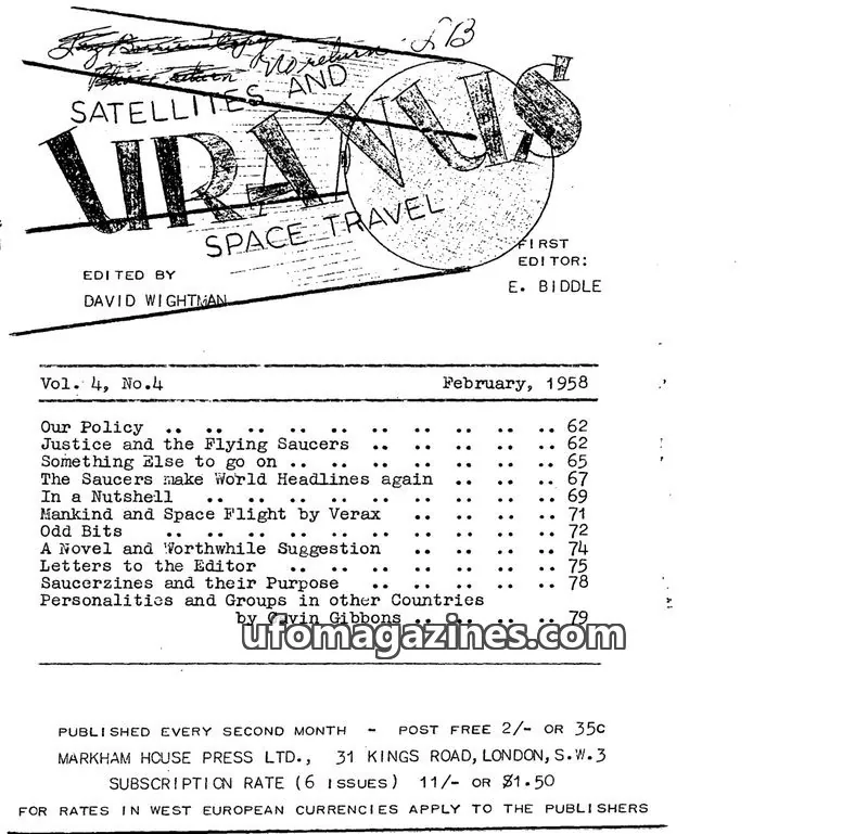 Cover of MARKHAM HOUSE PRESS LTD. issue Vol. 4, No.4: URANUS