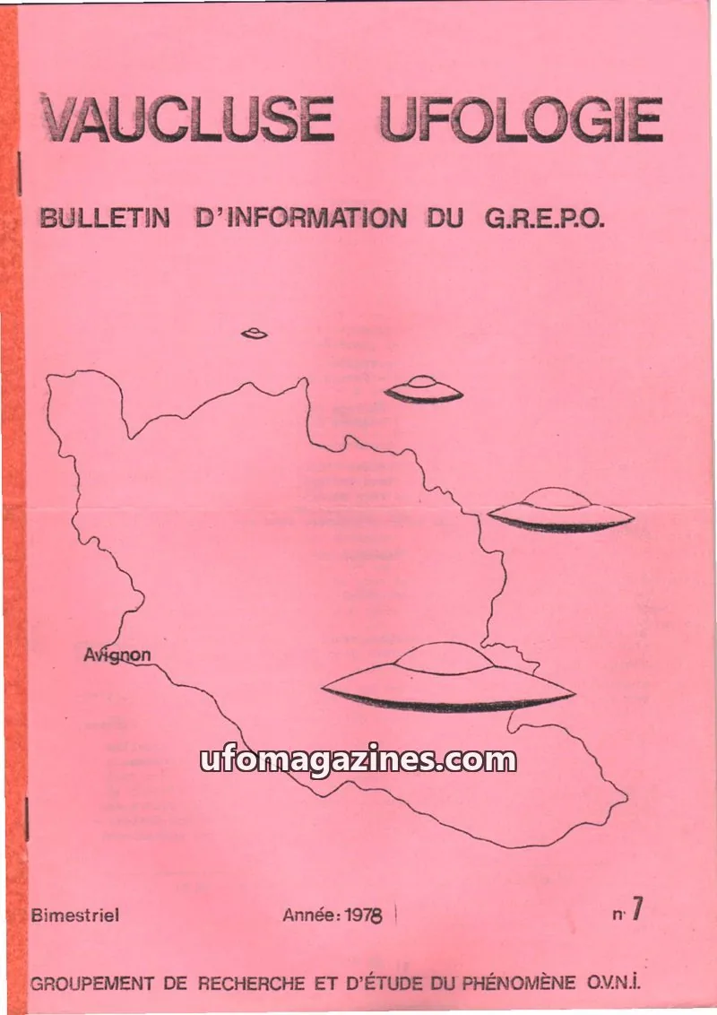 Cover of Vaucluse Ufologie (GREPO) issue 7: VAUCLUSE UFOLOGIE