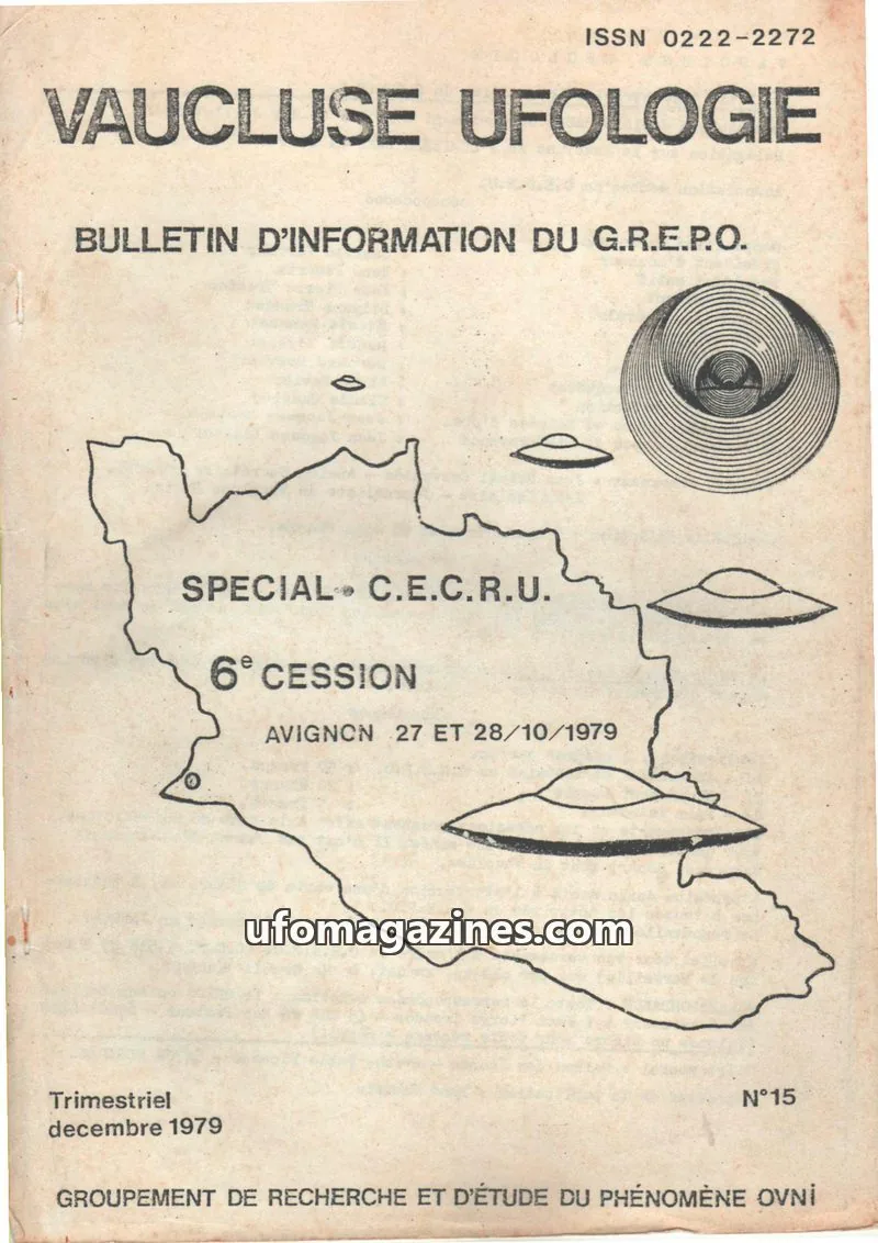 Cover of Vaucluse Ufologie (GREPO) issue N°15: VAUCLUSE UFOLOGIE