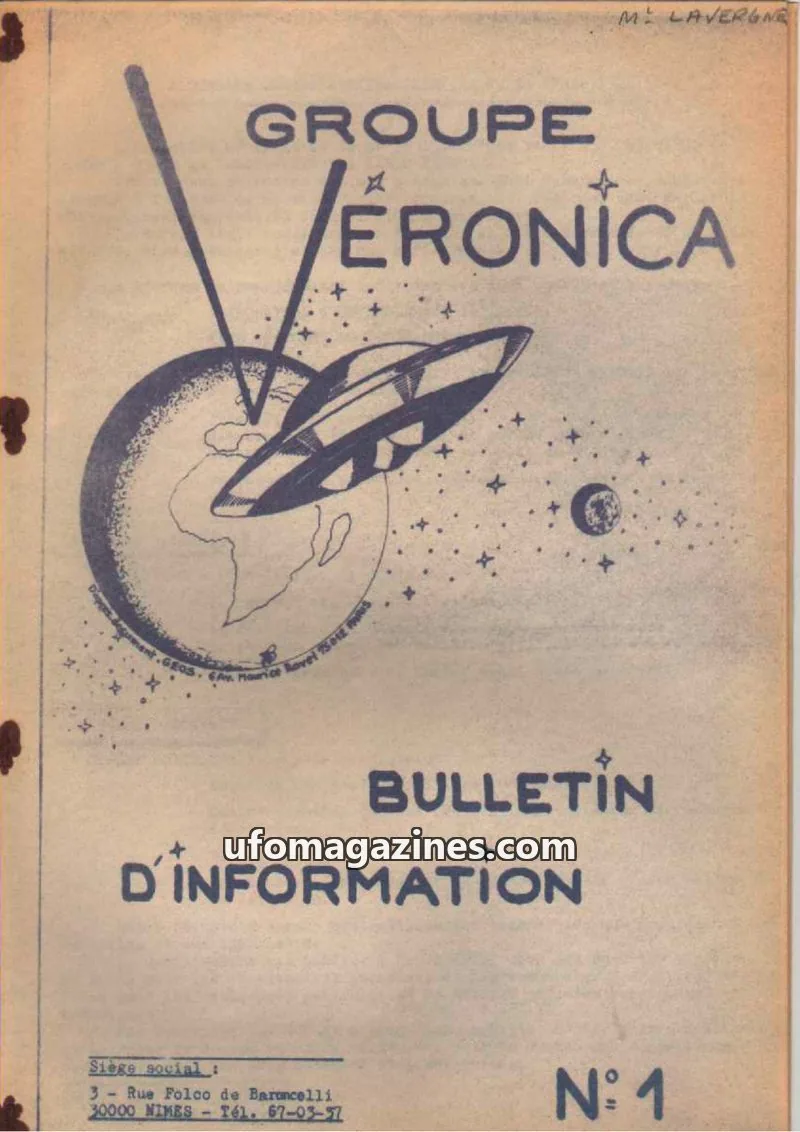 Cover of GROUPE VERONICA issue 1: BULLETIN D'INFORMATION
