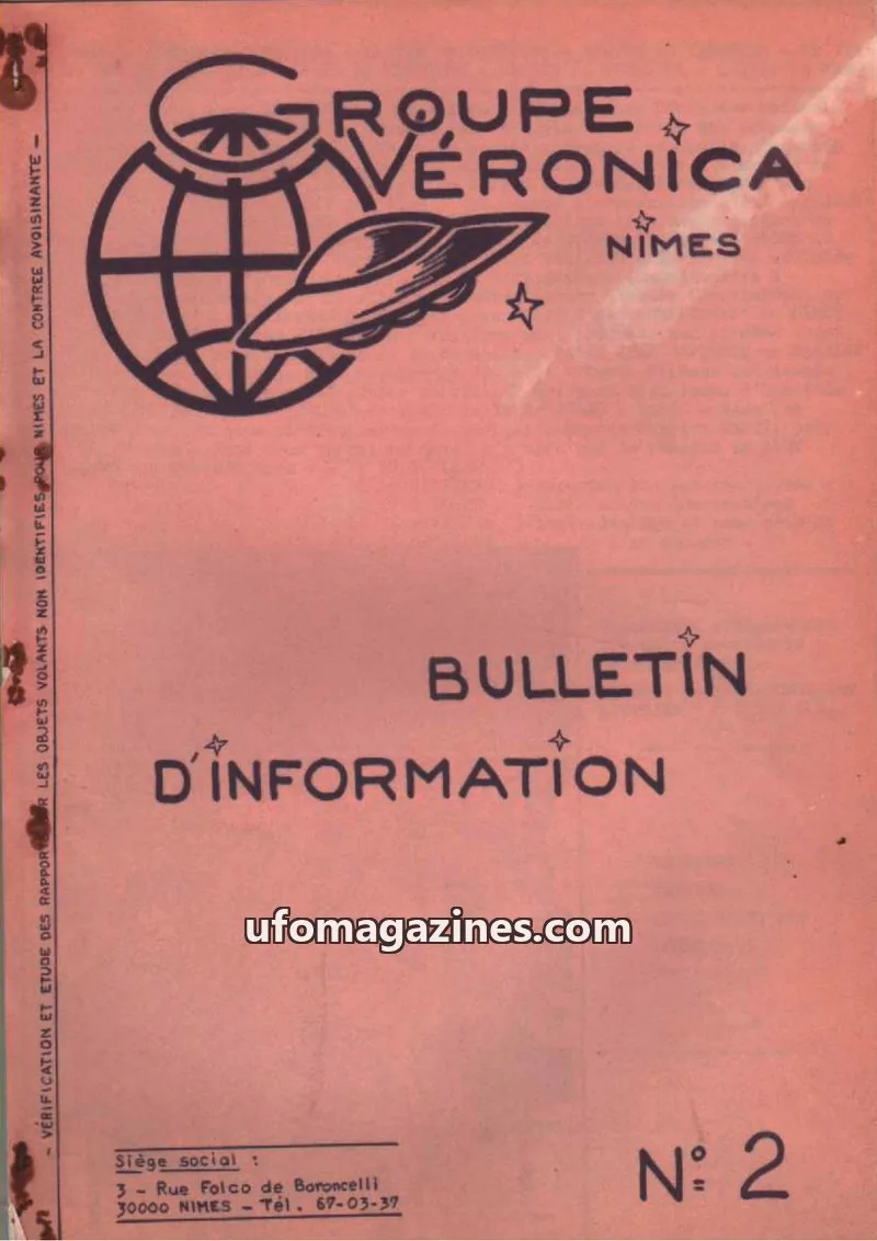Cover of GROUPE VERONICA issue 2: GROUPE VERONICA BULLETIN D'INFORMATION