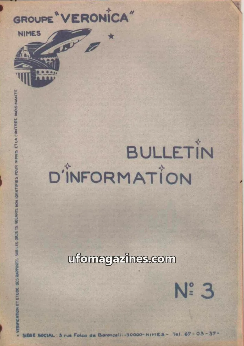 Cover of GROUPE VERONICA issue 3: BULLETIN D'INFORMATION