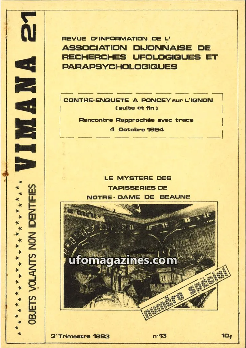 Cover of Association Dijonnaise de Recherches Ufologiques et Parapsychologiques (ADRUP) issue 21: VIMANA