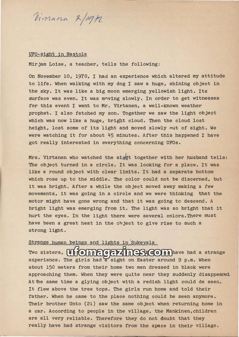 Cover of Vimana English translations (1969-1972) issue 2/1972: Vimana