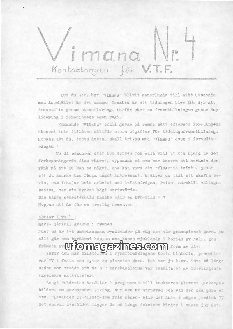 Cover of Vimana & Se upp issue Nr. 4: Vimana