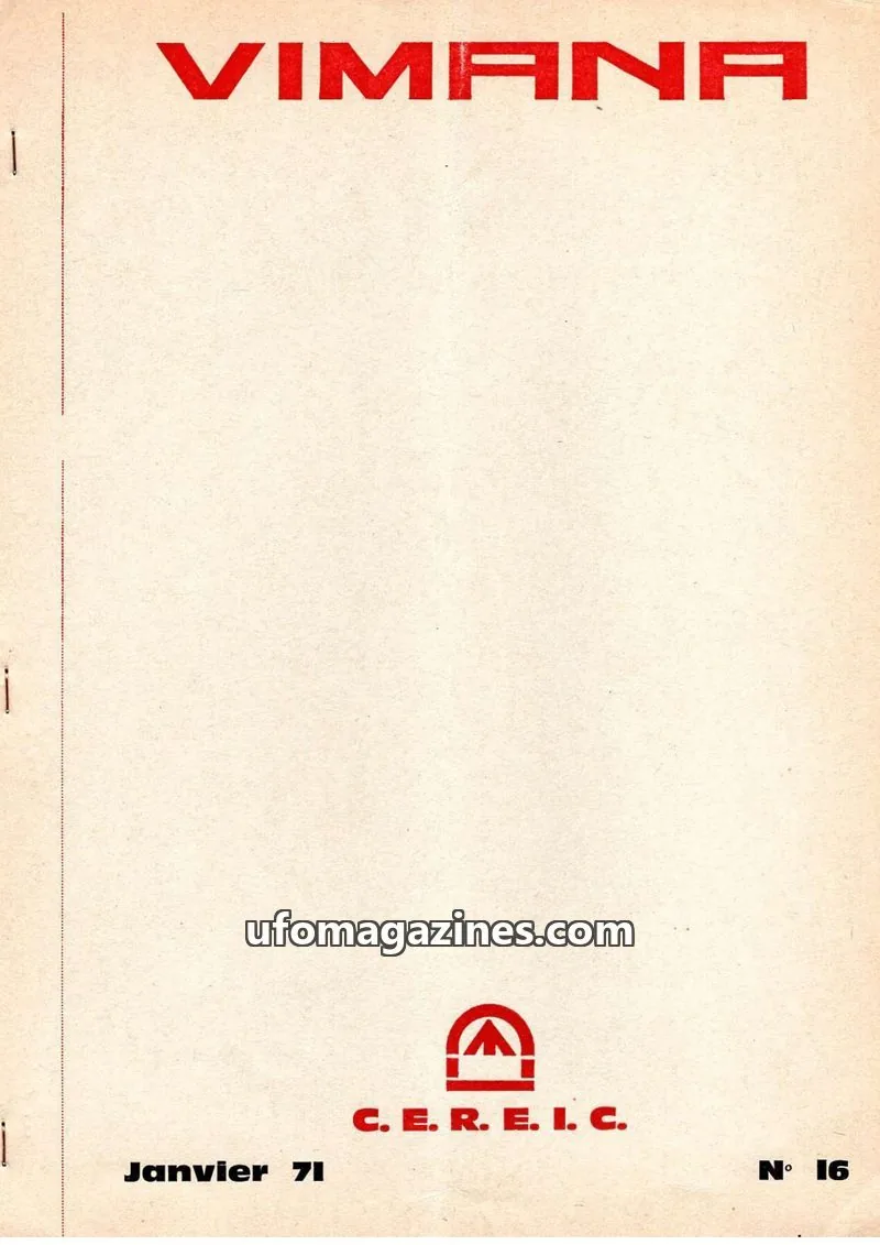 Cover of Vimana issue 16: VIMANA