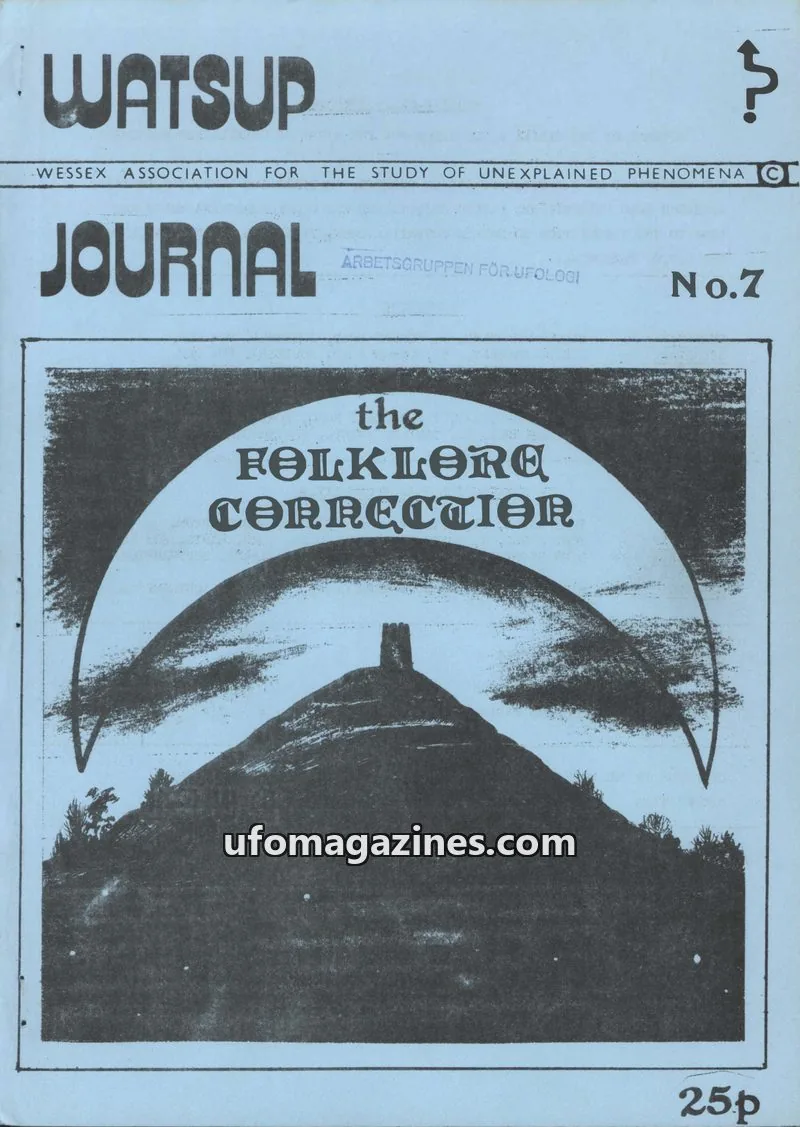 Cover of Wessex Association for the Study of Unexplained Phenomena issue 7: Watsup Journal
