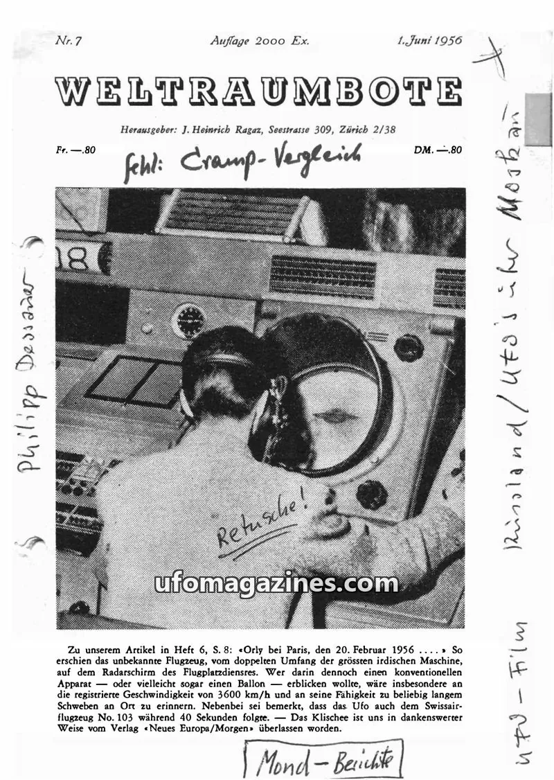 Cover of Weltraumbote issue Nr. 7: WELTRAUMBOTE