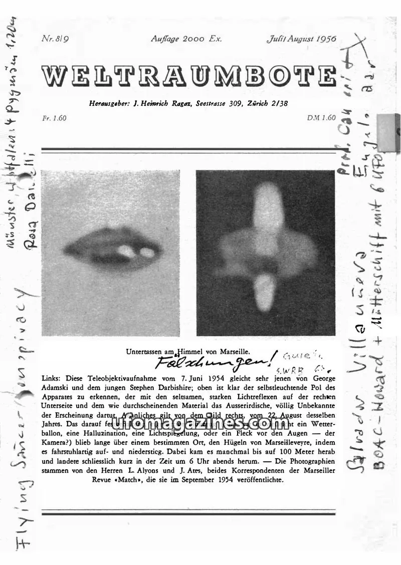 Cover of Weltraumbote issue 8/9: WELTRAUMBOTE