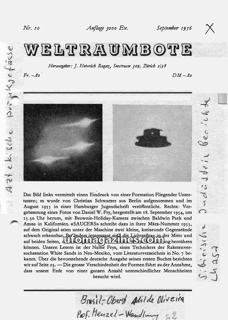 Cover of Weltraumbote issue 10: WELTRAUMBOTE