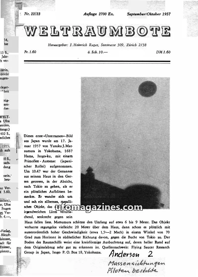Cover of Weltraumbote issue Nr. 22/23: WELTRAUMBOTE
