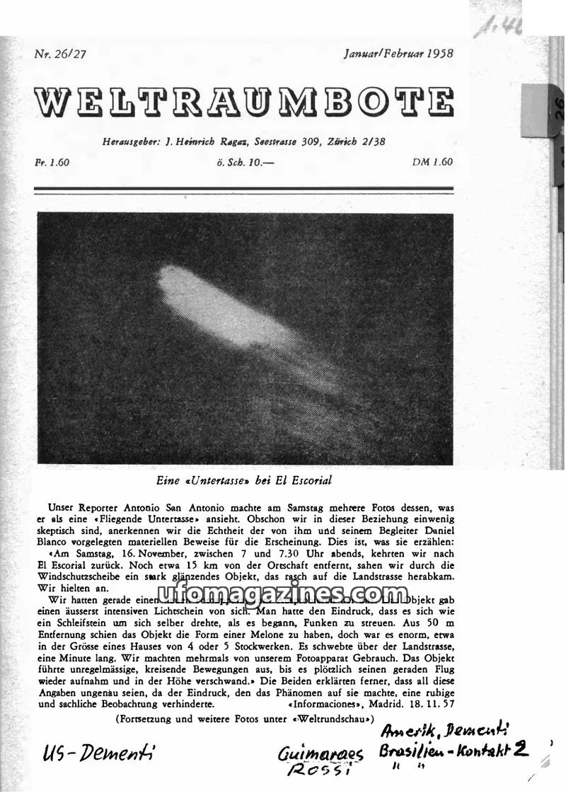 Cover of Weltraumbote issue 26/27: WELTRAUMBOTE