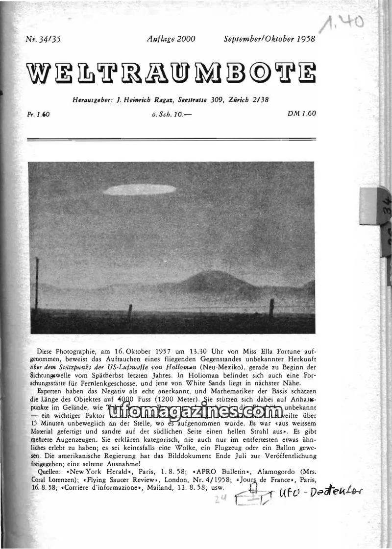 Cover of Weltraumbote issue 34/35: WELTRAUMBOTE