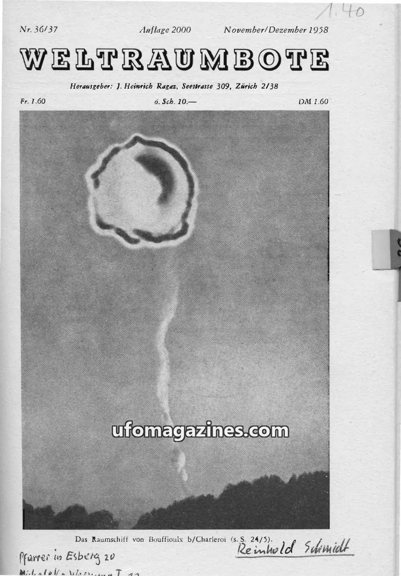Cover of Weltraumbote issue 36/37: WELTRAUMBOTE