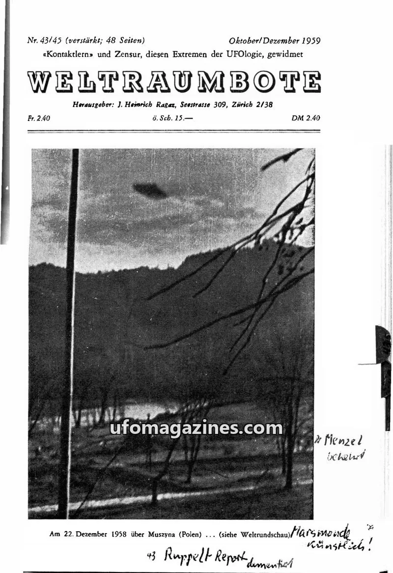 Cover of Weltraumbote issue Nr. 43/45: WELTRAUMBOTE