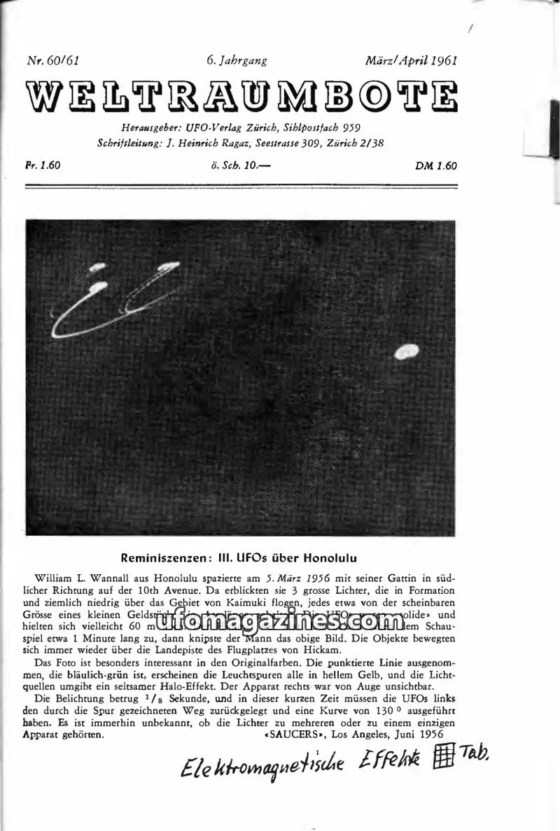 Cover of Weltraumbote issue 60/61: WELTRAUMBOTE