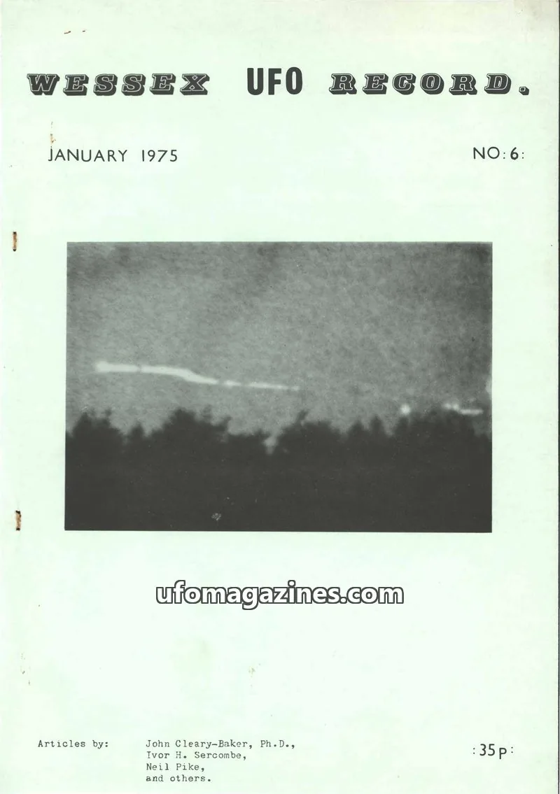 Cover of Wessex UFO Record issue 6: WESSEX UFO RECORD