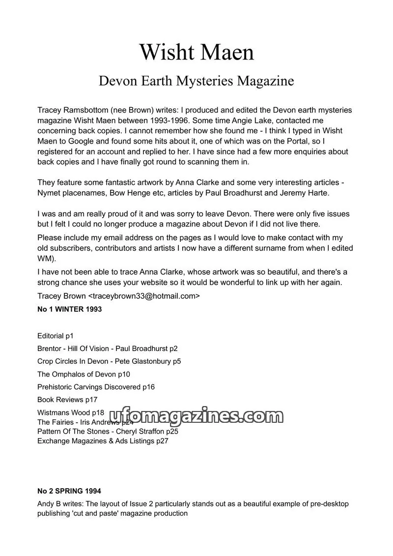 Cover of Wisht Maen (Tracey Brown) issue 5: Wisht Maen