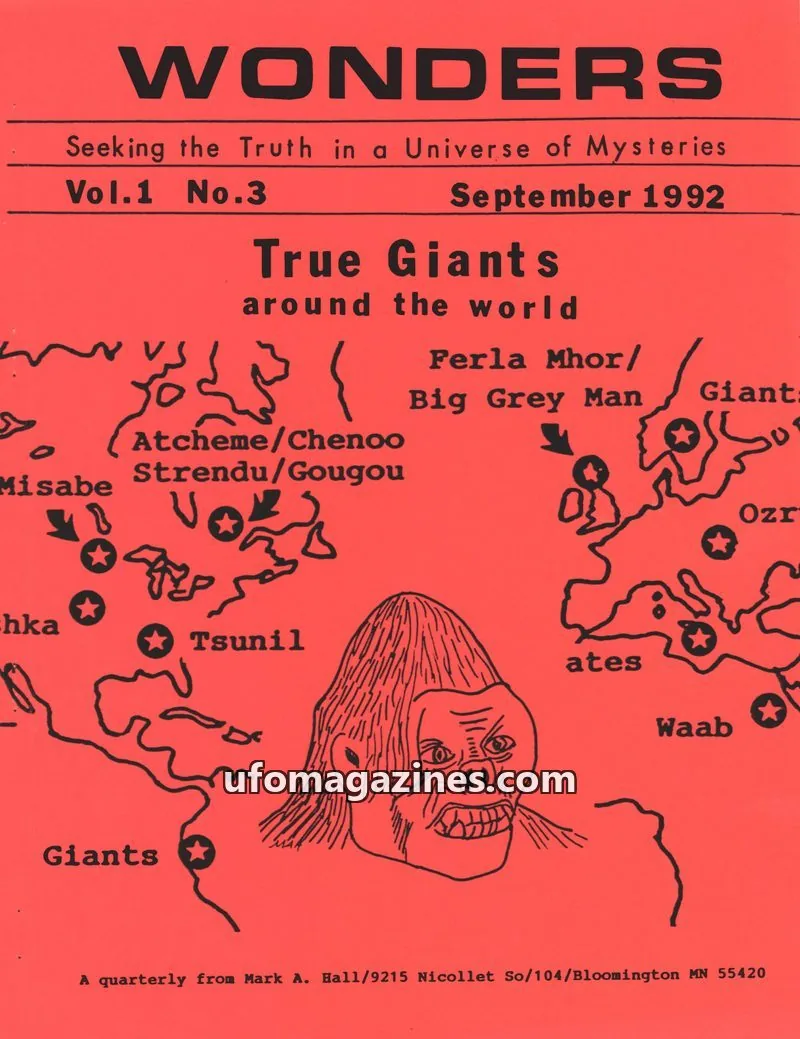 Cover of Mark A. Hall Publications and Research issue Vol.1 No.3: WONDERS