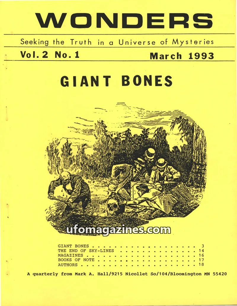 Cover of Mark A. Hall Publications and Research issue Vol. 2 No. 1: WONDERS