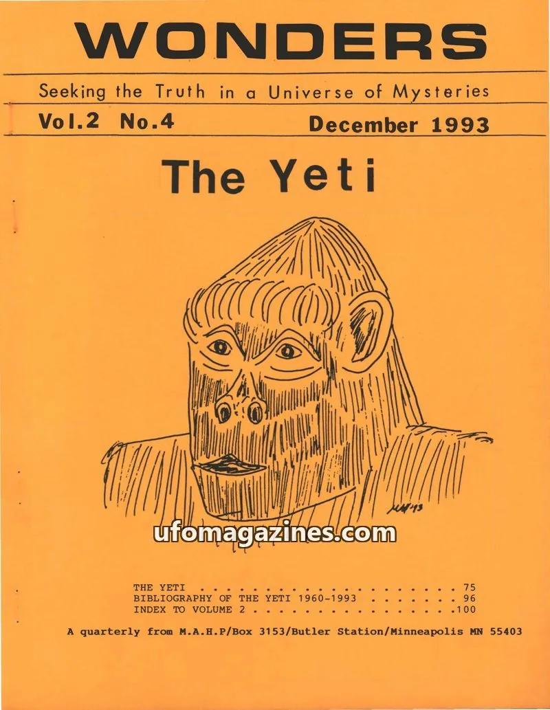 Cover of Mark A. Hall Publications and Research issue Vol.2 No.4: WONDERS