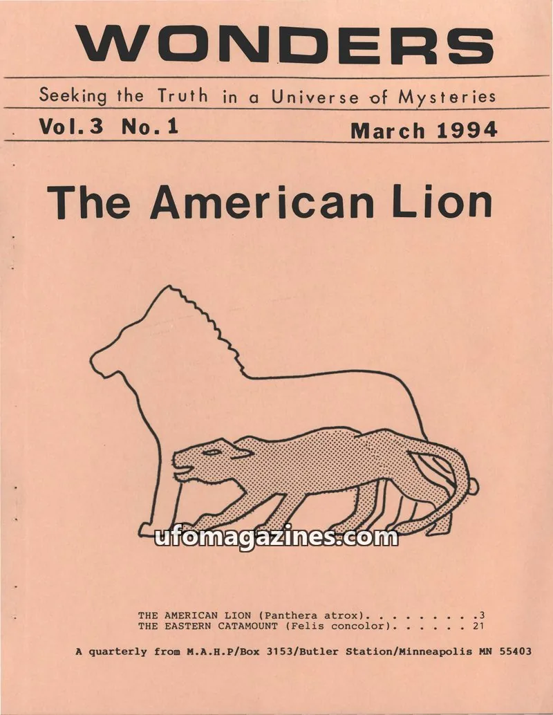 Cover of Mark A. Hall Publications and Research issue Vol.3 No.1: WONDERS