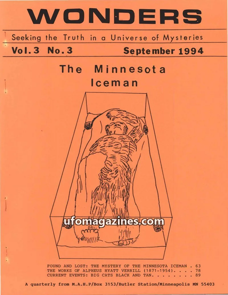 Cover of Mark A. Hall Publications issue Vol. 3 No. 3: WONDERS