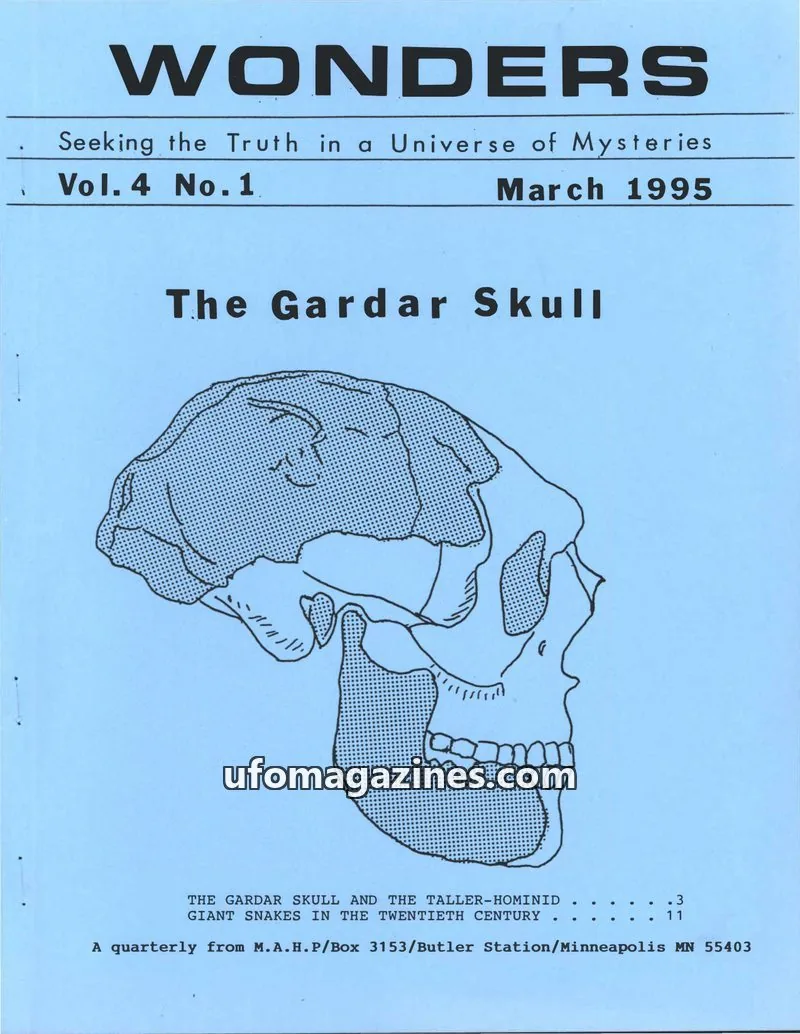 Cover of Mark A. Hall Publications issue Vol. 4 No. 1: WONDERS
