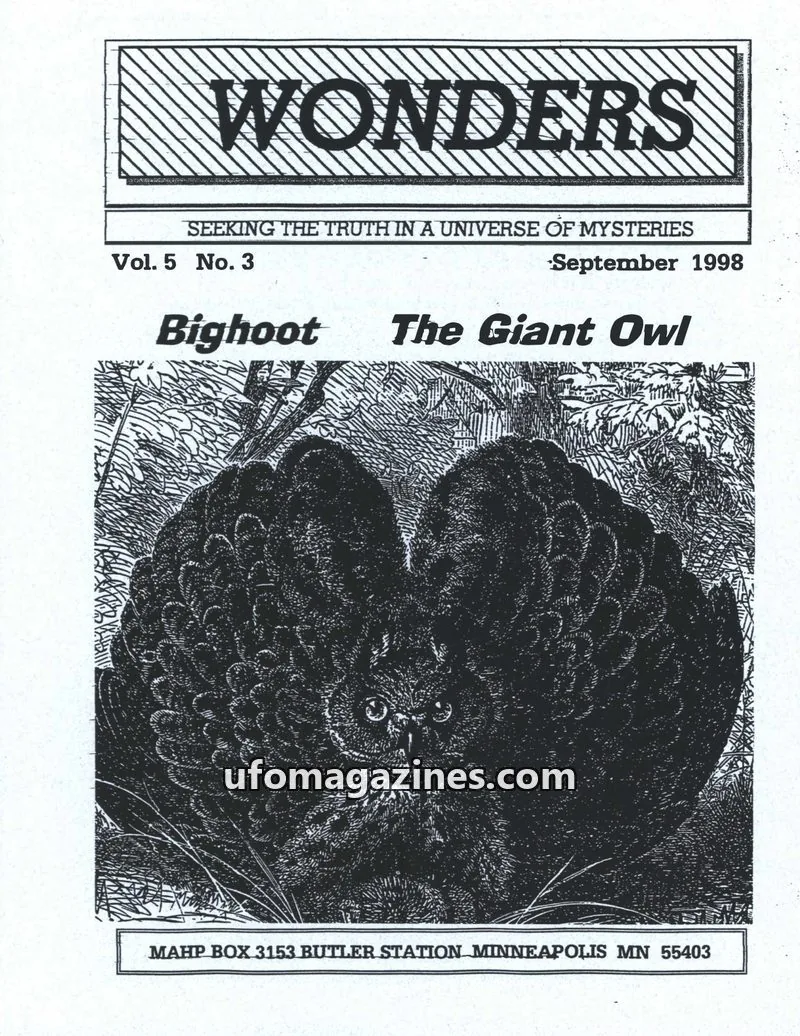 Cover of MARK A. HALL PUBLICATIONS issue Vol. 5 No. 3: WONDERS