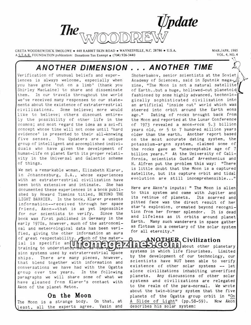 Cover of Woodrew Update (Greta Woodrew) issue 4: The WOODREW Update